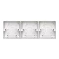 3 Gang PVC Back Box for Gang Switches and Sockets - Perfect Fit for Electrical Gang Switch and Gang Socket Installation. 