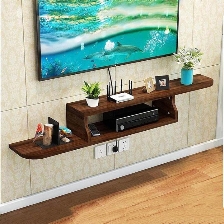Hanging Set Top Box Holder Wall Mounted TV Unit Wi-Fi Router Storage ...