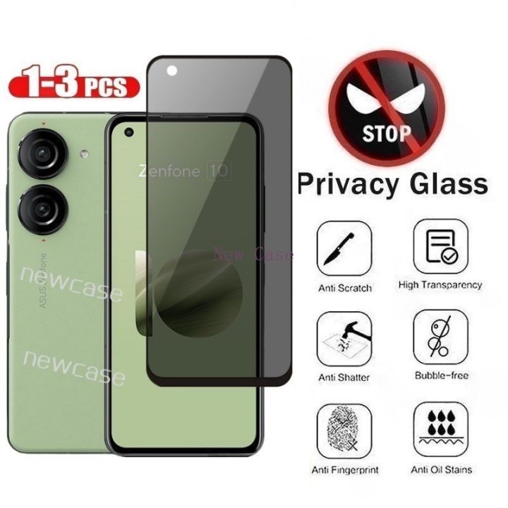 1-3Pcs Privacy Anti Spy Full Screen Protector Tempered Glass For Asus Zenfone 10 9 8 5G 2024 Zenfone10 Zen fone 10 Phone Protector Case Film