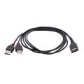 USB 2.0 A Male to USB Female 2 Double Dual Power Supply USB Female Splitter Extension Cable HUB Charge for Printers. 