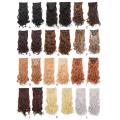 【DIV MALL】（NEW）17 Clips in Hair Extension Wig Long Curly Natural Fluffy Wigs 8pcs/set Full Head Set. 