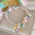 Sparkling Natural Stone Beaded Bracelets for Women Crystal Stone Shiny Charm Bracelet Colorful Crystal Rhinestone Bracelet. 