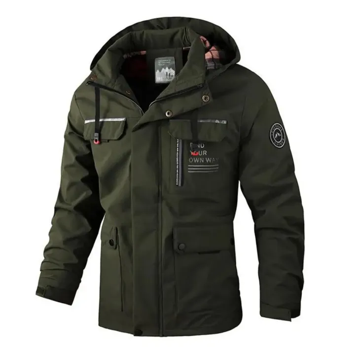 Men%20Jacket%20Coat%20Stylish%20Windbreaker%20Jacket%20with%20Hood%20Multiple%20Pockets%20Waterproof%20Design%20for%20Men's%20Winter%20Coat%20Multi-pocket%20Men%20-%20Image%204
