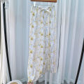 Spring and summer thin lounge pants, women's floral sweet and casual, can be worn outside, air-conditioned pants, loose home single pajama pants, trousers.