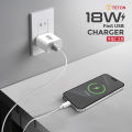 18W Fast Charger - USB Type-A Charger with USB Cable, Quick Charge Power Adapter for All Android Samsung and iphone 16/15 Mobile Devices. 