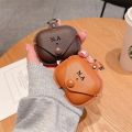 Leather Snap-on Bluetooth Witeless Earphone Case For Airpods 1 2 pro 3 Button DIY Name Letter Customize Protective Soft Cover KEEMEEUYZO. 