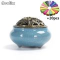 【Daily Necessities For Anyone Store】NOOLIM Ceramic Incense Portable Porcelain Censer Buddhi Incense Holder Home house Yoga Studio 20pcs Incense.