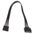 30CM SATA 15pin male to female power cable hdd ssd power supply cable computer connections 18AWG pure copper tinned wire. 