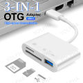 Type C Card Reader USB C Adapter Flash Drive 3 in 1 TF SD Memory CardReaders OTG Writer for iPad Huawei Macbook iPhone 15 Xiaomi. 