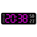 【Daily Deals】 Large Digital Wall Clock Temperature And Humidity Week Display Brightness Adjustable Electronic LED Table Alarm Clock. 