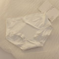 New Japanese Panties Women's Cotton Traceless Girl Simple Japanese Black and White Mid-Waist Student Lace Briefs.