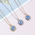 1PC Turkish Crystal Evil Eyes Pendant Necklace For Womens Jewelry Gold Necklaces NOVO.