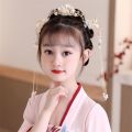 Hanfu headdress tassel step shaking hairpin antique style super fairy hair crown hairpin full set of ancient fairy hairpin. 