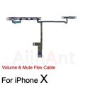 Original Volume Buttons Mute NFC Wireless Charging FlashLight Power Flex Cable For iPhone X XR Xs Max Phone Parts.