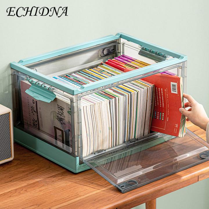 Stackable Storage Bin Foldable Stackable Plastic Storage Box with Lid for Home Organization Closet Organization Bin