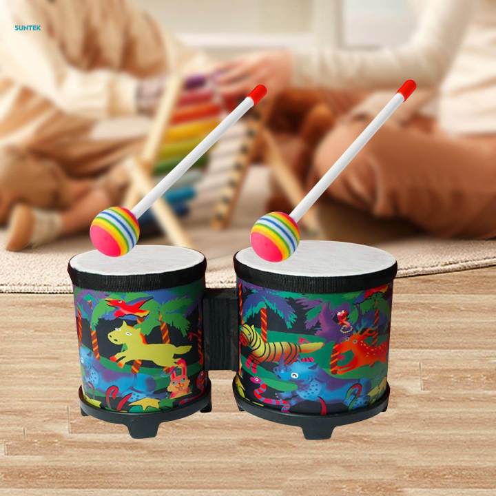 Music%20Enlightenment%20Drum%20Tunable%20Percussion%20Instruments%205''%20and%206''%20Bongo%20Drum%20Set%20for%20Beginners%20-%20Image%203