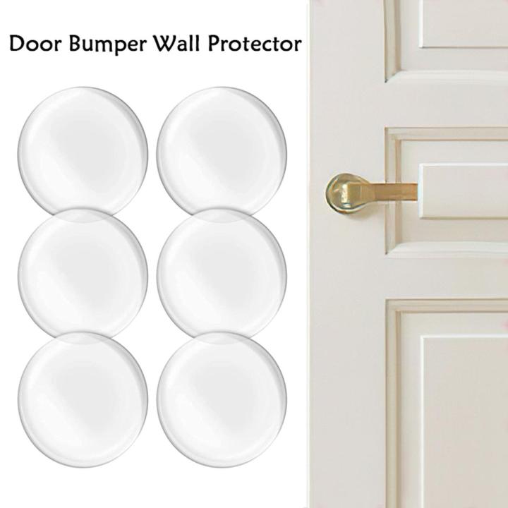 6PCS Adhesive Round Protectors Handle Bumpers Rubber Silicone Self Wall Stopper Door