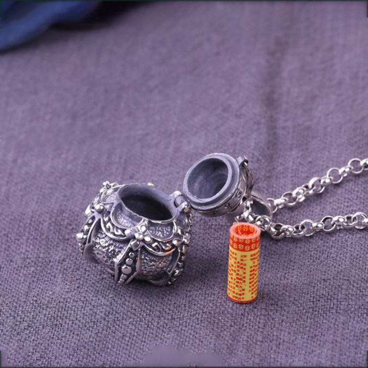 Silver%20Taishang%20Laojun%20Alchemy%20Furnace%20Openable%20Pendant%20Men's%20Popular%20Fashion%20Retro%20Necklace%20Trend%20Silver%20Jewelry%20-%20Image%205