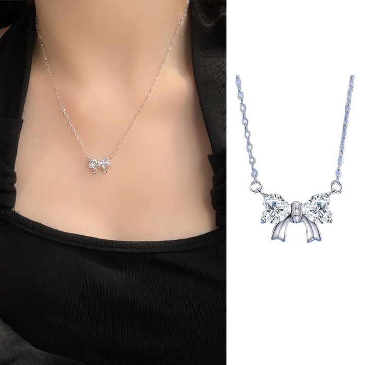 Fashion%20Trendy%20Luxury%20Simple%20Bowknot%20Necklace%20For%20Women%20Girls%20Sweet%20Elegant%20Versatile%20Temperament%20Chain%20Pendant%20Necklace%20Cologo%20-%20Image%202