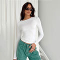 Women Casual Long Sleeve T-Shirts Spring Autumn Solid Slim Fit Pullovers Tees Shirts Female Streetwear Base Tees Tops Casual.