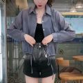 Scheming Top Long-Sleeved Fried Street Jacket Advanced Style Self-Retained Transparent Shirt Women's Ultra-Thin Outer Wear Cardigan Short. 