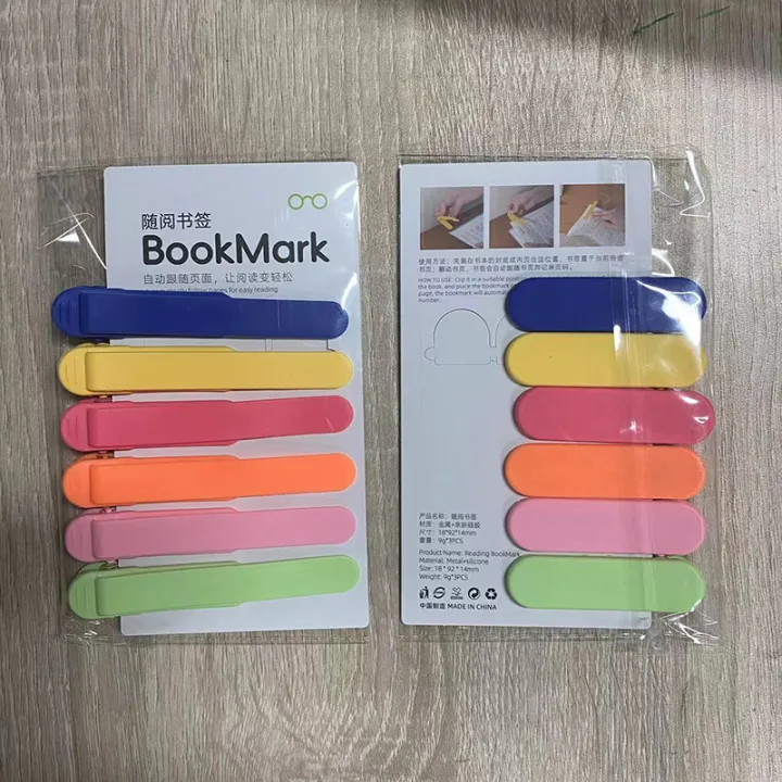 1/3/6Pcs%20Silicone%20Bookmark%20Clip%20Creative%20Stationery%20Notebook%20Page%20Divider%20School%20Supplies%20Simple%20Book%20Markers%20Reading%20Tools%20-%20Image%203