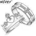 Alloy Material Silver Color Couple Ring One pair - Ring For Girls. 