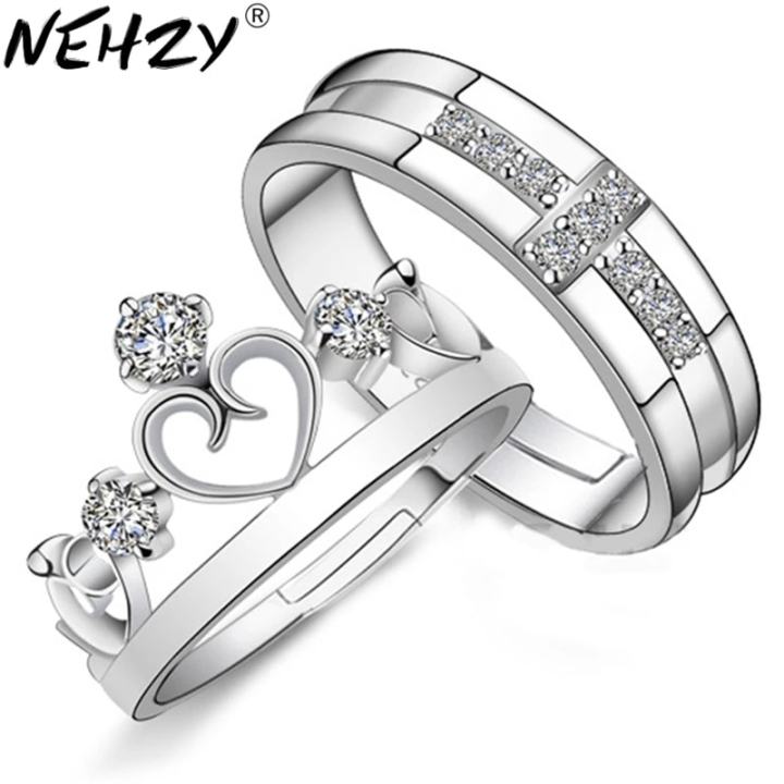 Alloy%20Material%20Silver%20Color%20Couple%20Ring%20One%20pair%20-%20Ring%20For%20Girls%20-%20Image%202