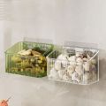 Multifunctional Plastic Onion Storage Basket Transparent Wall-mounted Ginger Garlic Storage Baskets No-drill Save Space Kitchen Storage Rack for Home. 
