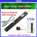 2000-5000M Laser Flashlight 532nm Laser 303 Green Laser Pointer Pen Rechargeable Adjustable Focus Outdoor Travel Indicator 18650 Battery. 