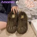 Soft Plush Paw Slippers Cozy Bear Claw Fuzzy Paw Slip-on Slippers for Women – Fluffy Animal Platform Shoes Cute Indoor Outdoor Comfort Footwear Perfect Gift for Home Casual Wear Cozy Bear Claw.