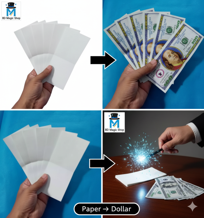 Realistic Pepper to Dollar Magic Tricks - Professional Money Making Magic Toy for Kids & Adults - BD MAGIC SHOP