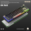 RK Royal Kludge R65 Gasket Wired Mechanical Keyboard 66 Key 65% RGB Backlit Hot-swappable Gamer Keyboard with MDA PBT Keycaps.