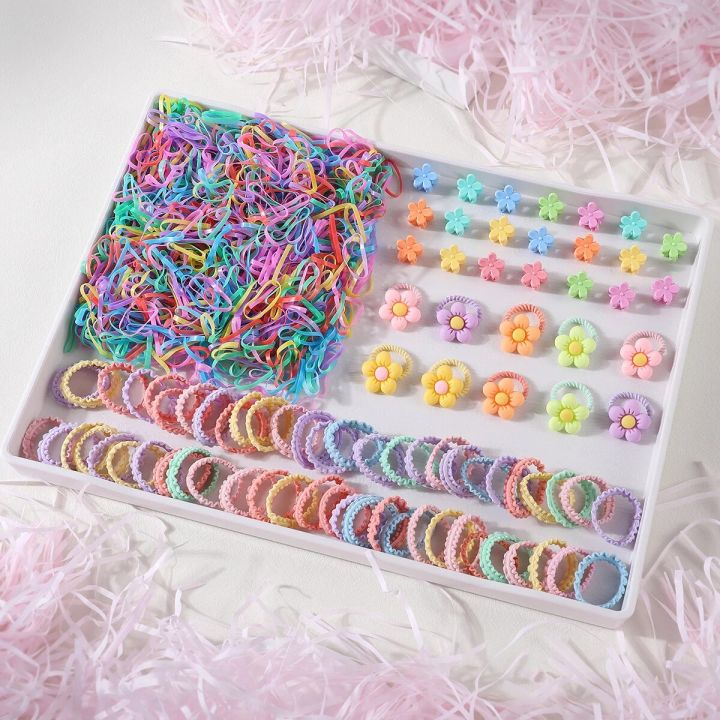580Pcs%20Girls%20Hair%20Accessories%20Set%20Candy%20Colors%20Hair%20Ties%20Children%20Elastic%20Rubber%20Band%20Cute%20Small%20Flower%20Hair%20Clips%20for%20Kids%20-%20Image%202