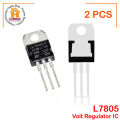 2Pcs- A Class LM7805 L7805CV L7805 7805 5V 1.5A Voltage Regulator IC 3 Pin TO-220 Package Fixed 5V Positive Voltage Regulator IC Electrical Circuitry & Parts.