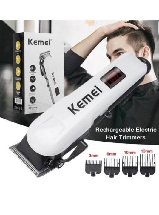 Kemei km-809A AC DC Digital Rechargeable Electric Hair Cut Trimmer