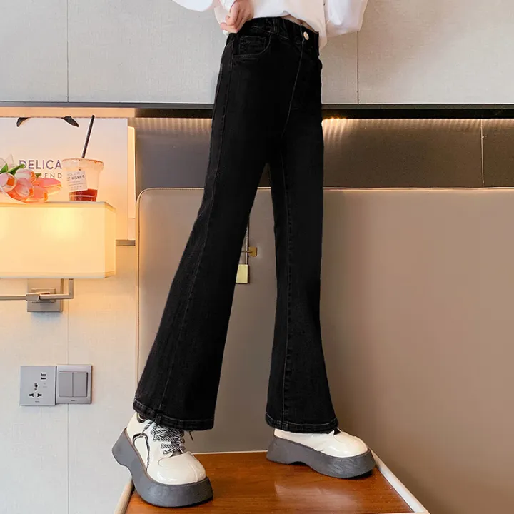 Girls%20flared%20jeans%20spring%20and%20autumn%202023%20new%20foreign%20style%20girls%20big%20boys%20autumn%20fashion%20children's%20slim%20pants%20tide%20-%20Image%203