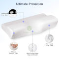 MAYTTO High Quality Memory Foam Pillows Neck Rebound Functional Pillow Memory Foam Pillow Sleeping Healthcare Cervical Protection Therapy Slow Rebound Soft Bedding Pillow for Neck Support Back Health.