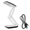 Lighted Desk Magnifying Glass Lamp with Light on Stand Led Portable Pocket Magnifier Visor Folding 3X for Reading, Hobby. 