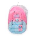King size soft baby bedding set with 3 pellow and one adjust mosquito net.