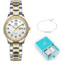 Trendsetter -Women's OLEVS 5567 Fashion Stainless Steel Japan Quartz Analog Day Date Watch Silver,Gold & white - Watch- Inventive Choice. 