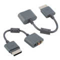 RCA Optical Audio Adapter Conversion HDMI AV Cable For Microsoft Xbox 360 Gray.