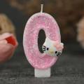 Kawaii Hello Kitty Number Birthday Candle Sanrio Kitty Cat Digital Candles Birthday Cake Decoration Anniversary Party Candles. 