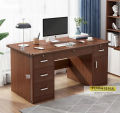MODERN Office Table Big Size with 5 Drawers & 1 Cabinet Work Station Desk Table, Office Table for Work from Home Writing Office Desk Computer Desk, Study Desk Table. 