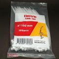 6 inch Cable Ties White 4x150mm 1packet (100pcs) Cable Tie. 