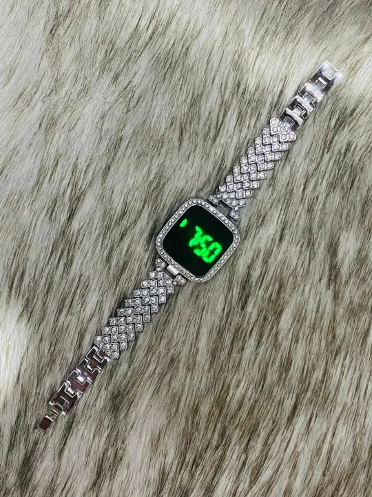 New%20Stylish%20LED/TOUCH%20Rose%20gold%20/Silver/gold%20color%20fashionable%20Diamond%20Card%20Stone%20women%20watch%20-%20Image%202