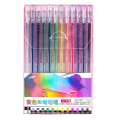 Glitter Gel Pen Kit Glitter Gel Pen Artist Colored Gel Markers Neon Pens for and Drawing B. 