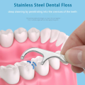 Keychain Reusable Toothpicks Tooth Floss Tools for Tooth Oral Cleaning Dental Flossing.