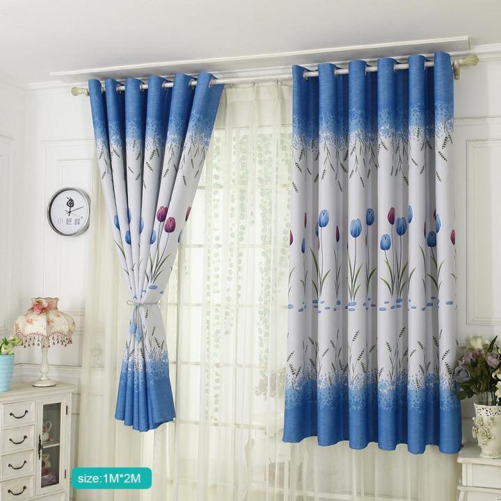 Tulips%20Print%20Blackout%20Window%20Curtain%20Punching%20Purdah%20Shading%20Screen%20Drape%20-%20Image%204