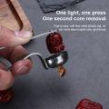Multifunction Integrated Press Stainless Steel Jujube Nuclear Remover Hawthorn Cherry Kernel Remover Household Kitchen Accessory with Portability.